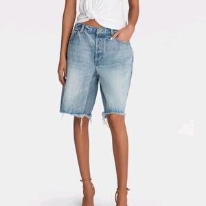 KBB by KAHLANA Women's 'The Denim Bermuda Shorts' - Light Wash